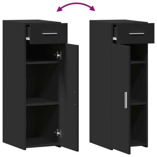 Komoda crna 30 x 42,5 x 93 cm od konstruiranog drva - Crna 1 Cijena