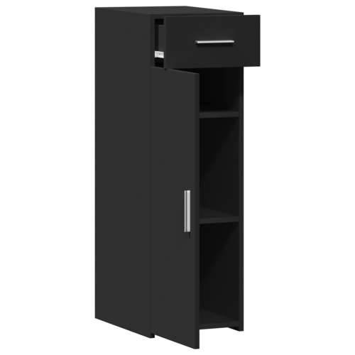 Komoda crna 30 x 42,5 x 93 cm od konstruiranog drva - Crna 1 Cijena