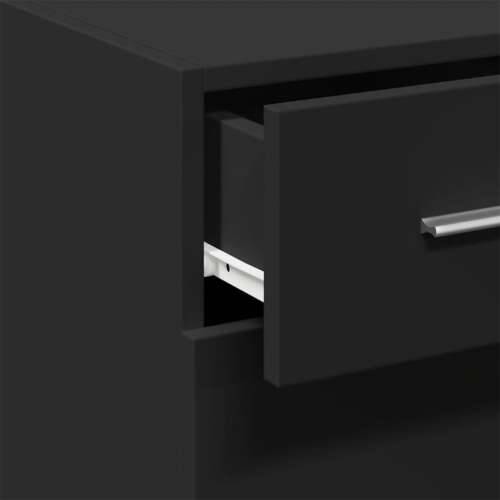 Komoda crna 30 x 42,5 x 93 cm od konstruiranog drva - Crna 1 Cijena