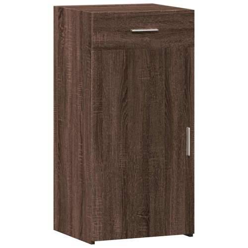 Komoda smeđa boja hrasta 45 x 42,5 x 93 cm konstruirano drvo - Smeđi hrast 1 Cijena