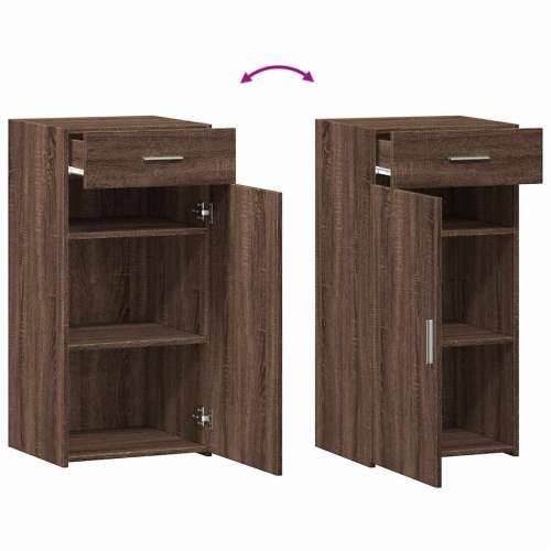 Komoda smeđa boja hrasta 45 x 42,5 x 93 cm konstruirano drvo - Smeđi hrast 1 Cijena