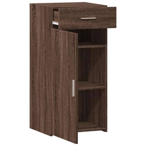 Komoda smeđa boja hrasta 45 x 42,5 x 93 cm konstruirano drvo - Smeđi hrast 1 Cijena