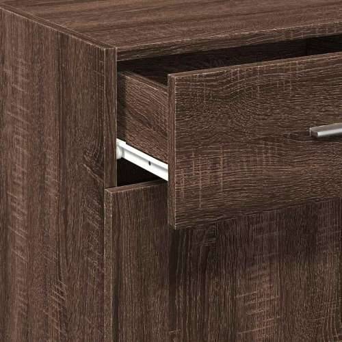 Komoda smeđa boja hrasta 45 x 42,5 x 93 cm konstruirano drvo - Smeđi hrast 1 Cijena