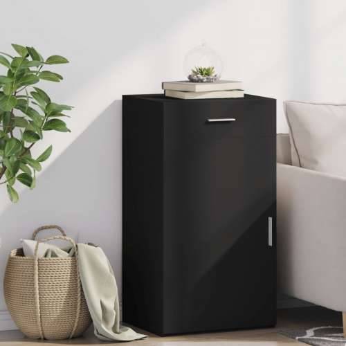 Komoda crna 50 x 42,5 x 93 cm od konstruiranog drva - Crna 1 Cijena