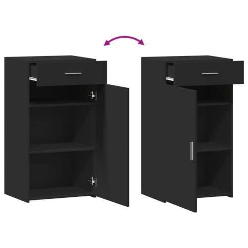 Komoda crna 50 x 42,5 x 93 cm od konstruiranog drva - Crna 1 Cijena