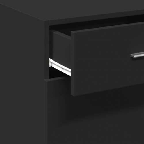 Komoda crna 50 x 42,5 x 93 cm od konstruiranog drva - Crna 1 Cijena