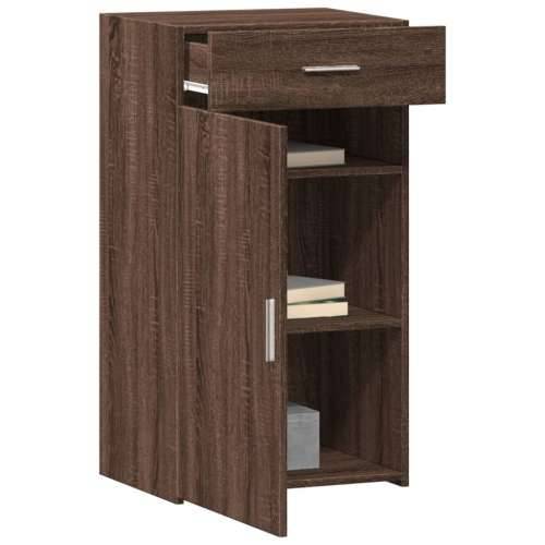 Komoda smeđa boja hrasta 50 x 42,5 x 93 cm konstruirano drvo - Smeđi hrast 1 Cijena