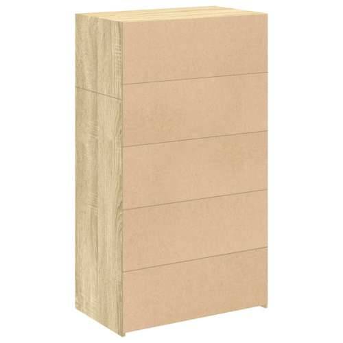 Visoka komoda boje hrasta 70 x 41 x 124 cm konstruirano drvo - sonoma hrast 1 Cijena