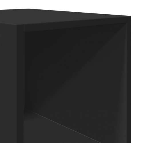 Visoka komoda crna 30 x 41 x 185 cm od konstruiranog drva - Crna 1 Cijena