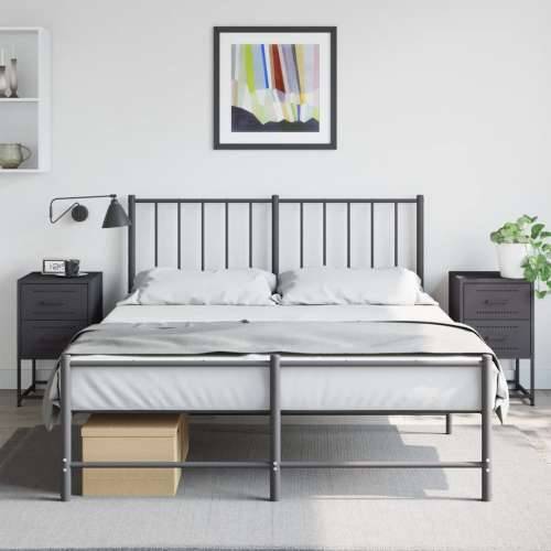 Noćni ormarići 2 kom crni 36 x 39 x 60,5 cm čelični - Crna 2 Cijena
