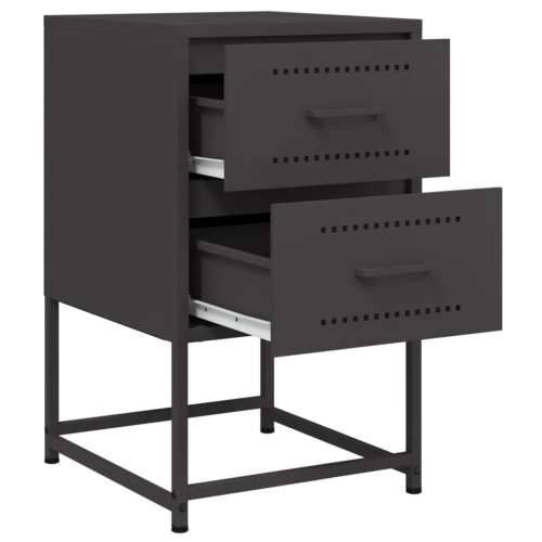 Noćni ormarići 2 kom crni 36 x 39 x 60,5 cm čelični - Crna 2 Cijena