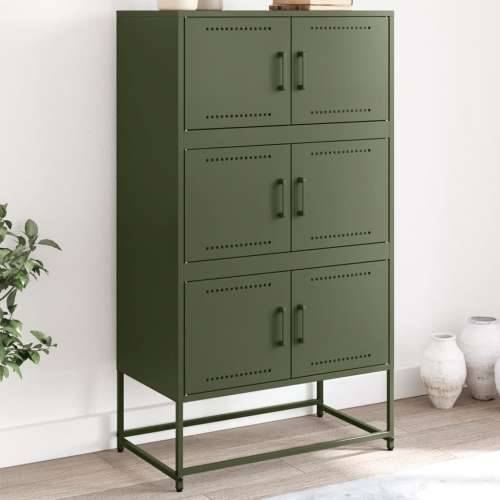 Komoda maslinastozeleni 68,5 x 38,5 x 123,5 cm čelična - Zelena 1 Cijena