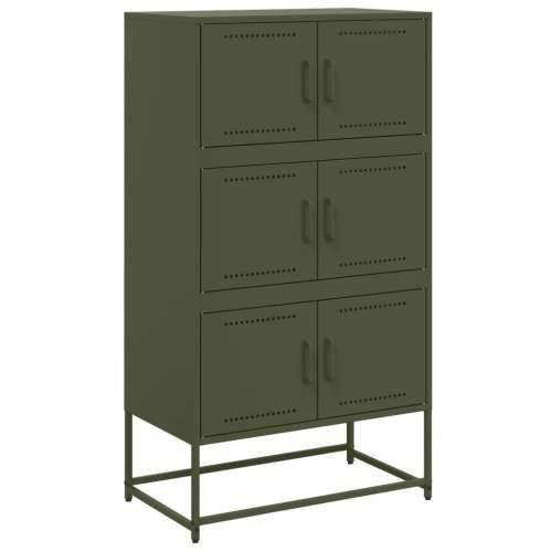 Komoda maslinastozeleni 68,5 x 38,5 x 123,5 cm čelična - Zelena 1 Cijena