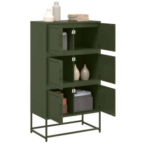 Komoda maslinastozeleni 68,5 x 38,5 x 123,5 cm čelična - Zelena 1 Cijena