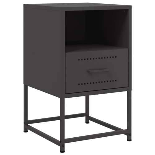 Noćni ormarići 2 kom crni 36 x 39 x 60,5 cm čelični - Crna 2 Cijena
