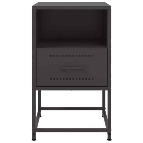 Noćni ormarići 2 kom crni 36 x 39 x 60,5 cm čelični - Crna 2 Cijena
