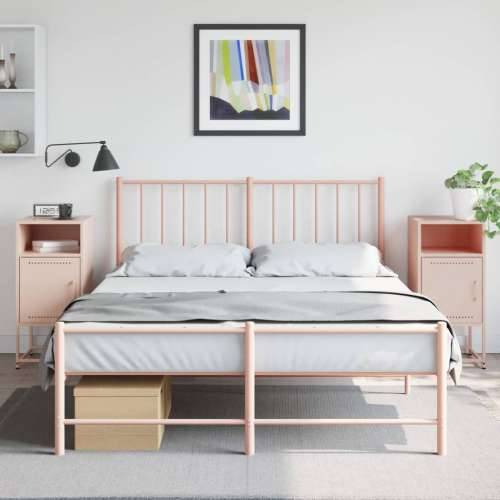 Noćni ormarići 2 kom ružičasti 36 x 39 x 78 cm čelični - Ružičasta 2 Cijena