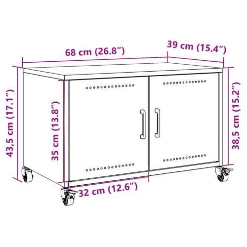 TV ormarić ružičasti 68 x 39 x 43,5 cm čelik - Ružičasta 1 Cijena