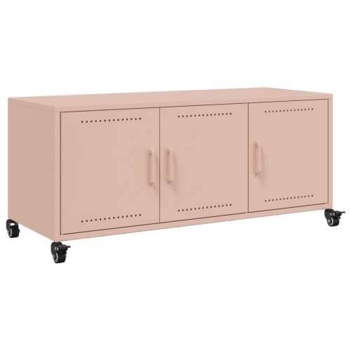 TV ormarić ružičasti 100,5 x 39 x 43,5 cm čelik - Ružičasta 1 Cijena