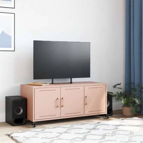 TV ormarić ružičasti 100,5 x 39 x 43,5 cm čelik - Ružičasta 1 Cijena