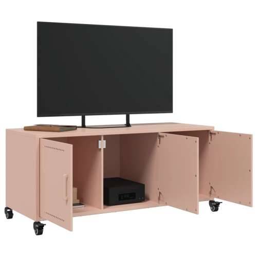 TV ormarić ružičasti 100,5 x 39 x 43,5 cm čelik - Ružičasta 1 Cijena