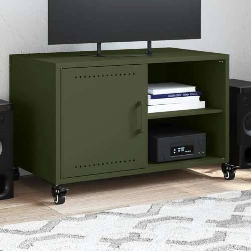 TV ormarić maslinastozeleni 68 x 39 x 43,5 cm čelični - Zelena 1 Cijena