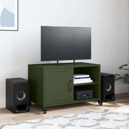 TV ormarić maslinastozeleni 68 x 39 x 43,5 cm čelični - Zelena 1 Cijena