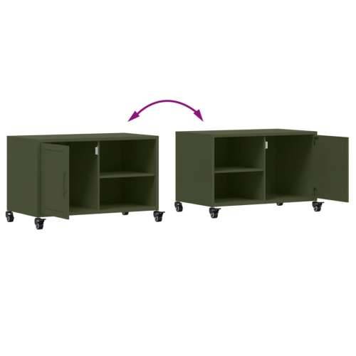 TV ormarić maslinastozeleni 68 x 39 x 43,5 cm čelični - Zelena 1 Cijena