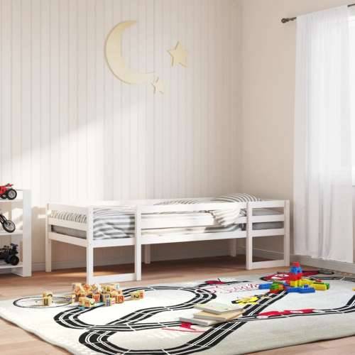 Okvir za dječji krevet bijeli 75 x 190 cm od masivne borovine - Bijela 75 x 190 cm Cijena