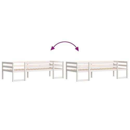Okvir za dječji krevet bijeli 75 x 190 cm od masivne borovine - Bijela 75 x 190 cm Cijena