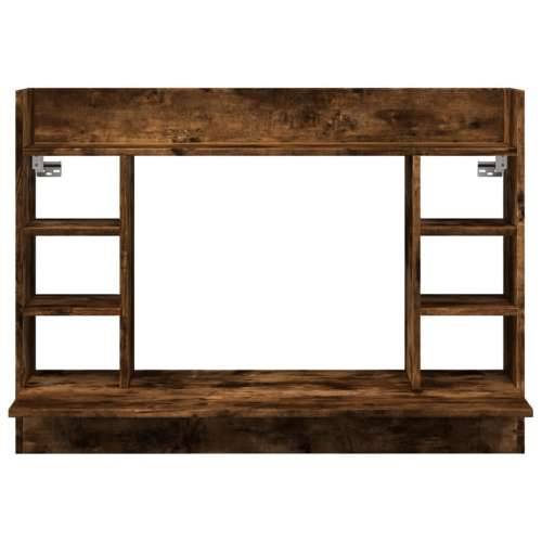 Zidni radni stol boja dimljenog hrasta 105x48x75 cm drveni - Dimljeni hrast Cijena