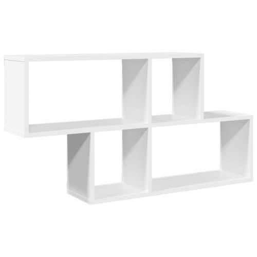 Zidna polica bijela 100 x 20 x 53 cm od konstruiranog drva - Bijela 1 Cijena