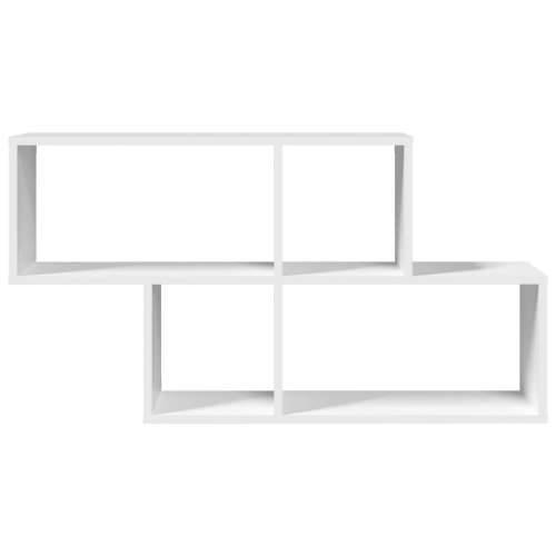 Zidna polica bijela 100 x 20 x 53 cm od konstruiranog drva - Bijela 1 Cijena