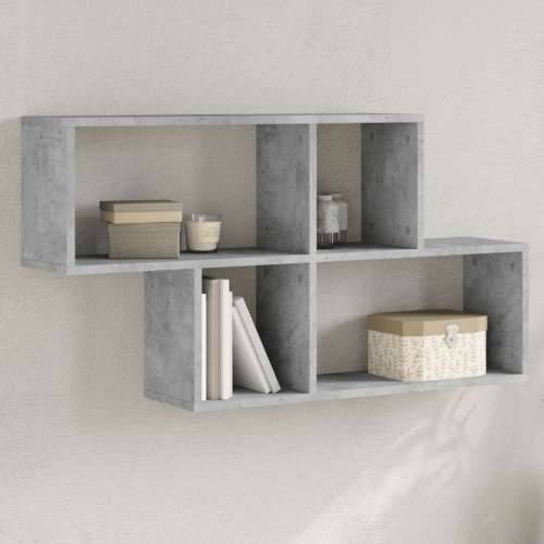 Zidna polica siva boja betona 100 x 20 x 53 cm drvena - Beton siva 1 Cijena