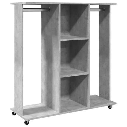 Ormar s kotačima boja betona 102x38x110 cm konstruirano drvo - Beton siva 1 Cijena