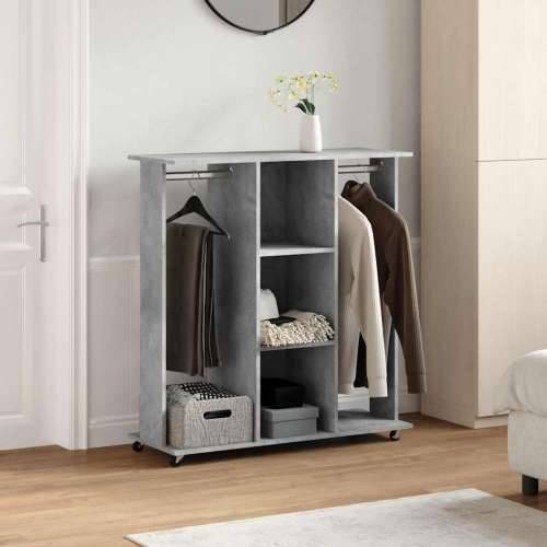 Ormar s kotačima boja betona 102x38x110 cm konstruirano drvo - Beton siva 1 Cijena