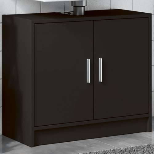 Ormarić za Lavabo - Umivaonik crni 63 x 29 x 55 cm konstruirano drvo - Crna 1 Cijena