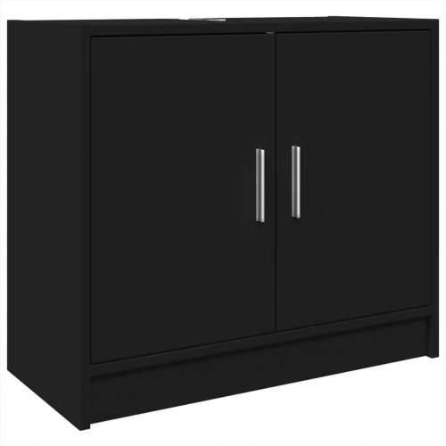 Ormarić za Lavabo - Umivaonik crni 63 x 29 x 55 cm konstruirano drvo - Crna 1 Cijena
