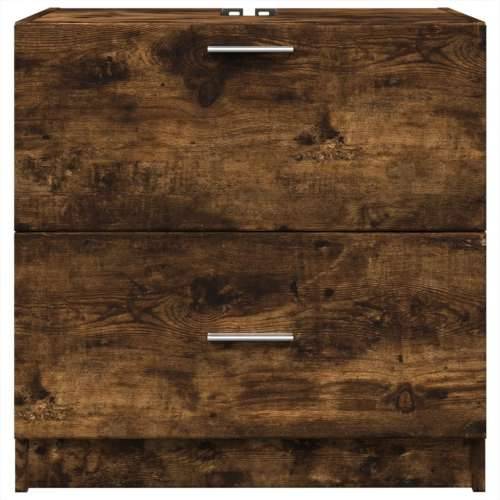 Ormarić za Lavabo - Umivaonik boja dimljenog hrasta 59x37x59 cm drveni - Dimljeni hrast 59 x 37 x 59 cm 1 Cijena