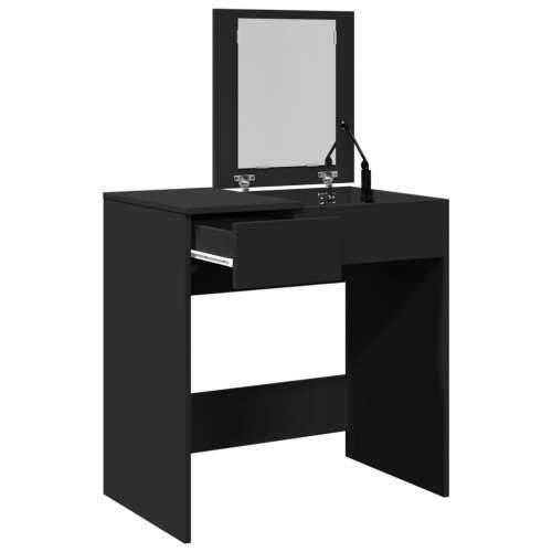 Toaletni stolić s ogledalom crni 73 x 46,5 x 120 cm - Crna 1 Cijena