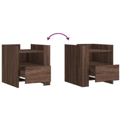 Noćni ormarić smeđa boja hrasta 45x50x50 cm konstruirano drvo - Smeđi hrast 1 Cijena