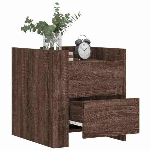 Noćni ormarić smeđa boja hrasta 45x50x50 cm konstruirano drvo - Smeđi hrast 1 Cijena