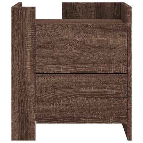 Noćni ormarić smeđa boja hrasta 45x50x50 cm konstruirano drvo - Smeđi hrast 1 Cijena
