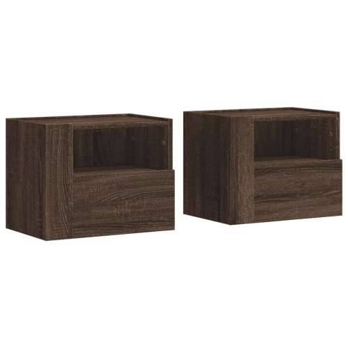Zidni noćni ormarići 2 kom smeđa boja hrasta 45 x 30 x 35 cm - Smeđi hrast 2 Cijena