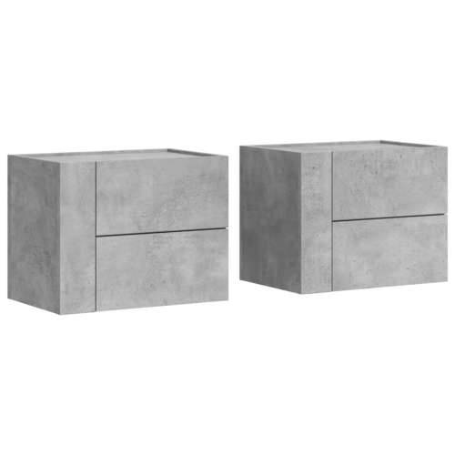 Zidni noćni ormarići 2 kom siva boja betona 45 x 30 x 35 cm - Beton siva 2 Cijena