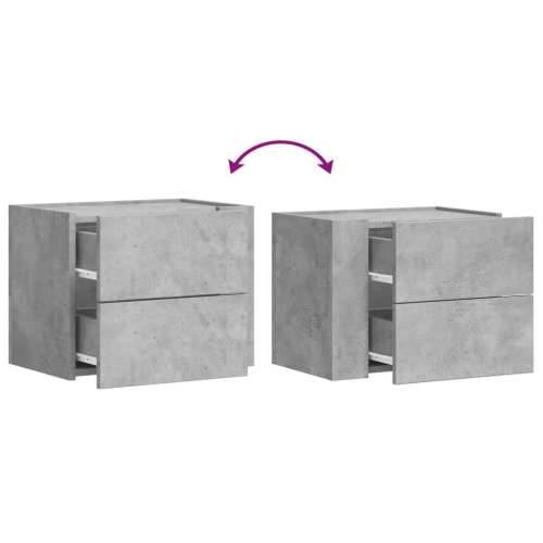 Zidni noćni ormarići 2 kom siva boja betona 45 x 30 x 35 cm - Beton siva 2 Cijena