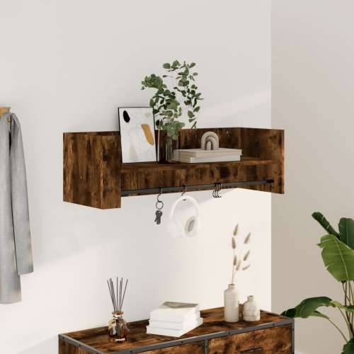 Zidna polica boja hrasta 100x35x30,5 cm od konstruiranog drva - Dimljeni hrast 100 x 35 x 30.5 cm 1 Cijena