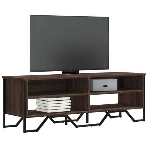 TV ormarić smeđa boja hrasta 122 x 34 x 41 cm konstruirano drvo - Smeđi hrast 1 122 cm Cijena