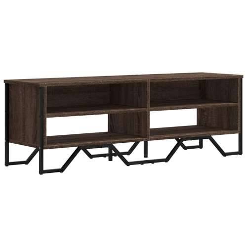 TV ormarić smeđa boja hrasta 122 x 34 x 41 cm konstruirano drvo - Smeđi hrast 1 122 cm Cijena