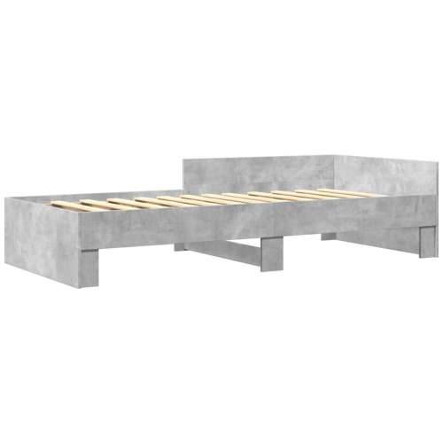 Okvir kreveta boja betona 90 x 190 cm od konstruiranog drva - Beton siva 90 x 190 cm Cijena